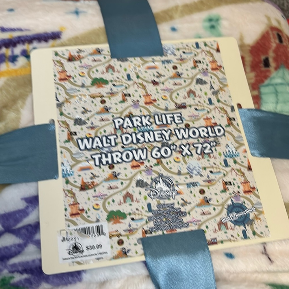 Walt Disney World Park Life & Attractions Icons Throw Blanket 60” x 72”